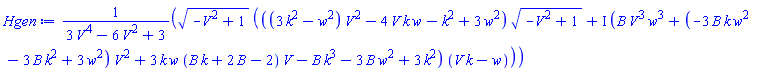 (-V^2+1)^(1/2)*(((3*k^2-w^2)*V^2-4*V*k*w-k^2+3*w^2)*(-V^2+1)^(1/2)+I*(B*V^3*w^3+(-3*B*k*w^2-3*B*k^2+3*w^2)*V^2+3*k*w*(B*k+2*B-2)*V-B*k^3-3*B*w^2+3*k^2)*(V*k-w))/(3*V^4-6*V^2+3)