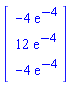Vector(3, {(1) = -4*exp(-4), (2) = 12*exp(-4), (3) = -4*exp(-4)})