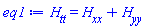 H[tt](x, y, t) = H[xx](x, y, t)+H[yy](x, y, t)