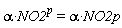 alpha*NO2^p = alpha*NO2p