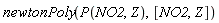 newtonPoly(P(NO2, Z), [NO2, Z])