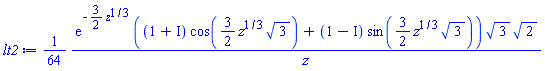 (1/64)*exp(-(3/2)*z^(1/3))*((1+I)*cos((3/2)*z^(1/3)*3^(1/2))+(1-I)*sin((3/2)*z^(1/3)*3^(1/2)))*3^(1/2)*2^(1/2)/z