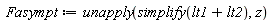 Fasympt := unapply(simplify(lt1+lt2), z)