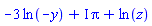 -3*ln(-y)+I*Pi+ln(z)