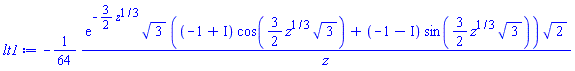 -(1/64)*exp(-(3/2)*z^(1/3))*3^(1/2)*((-1+I)*cos((3/2)*z^(1/3)*3^(1/2))+(-1-I)*sin((3/2)*z^(1/3)*3^(1/2)))*2^(1/2)/z