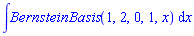 int(BernsteinBasis(1, 2, 0, 1, x), x)