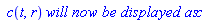` c`(t, r)*`will now be displayed as`*c