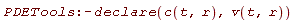 PDETools:-declare(c(t, r), v(t, r))