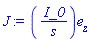 J := I_0*e[z]/s