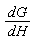 dG/dH