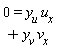 0 = y[u]*u[x]+y[v]*v[x]