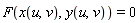 F(x(u, v), y(u, v)) = 0