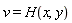 v = H(x, y)