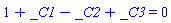 1+_C1-_C2+_C3 = 0
