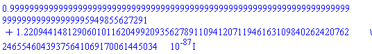 .9999999999999999999999999999999999999999999999999999999999999999999999999999999999999995949855627291+0.1220944148129060101162049920935627891109412071194616310984026242076224655460439375641069170061445034e-86*I