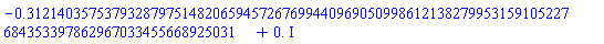 -.3121403575379328797514820659457267699440969050998612138279953159105227684353397862967033455668925031+0.*I
