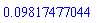 0.9817477044e-1
