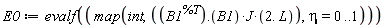 E0 := evalf(map(int, 2.*Typesetting:-delayDotProduct(B1^%T, B1)*J*L, eta = 0 .. 1))