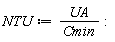 NTU := UA/Cmin: