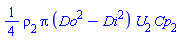 (1/4)*rho[2]*Pi*(Do^2-Di^2)*U[2]*Cp[2]