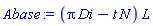 (Pi*Di-t*N)*L