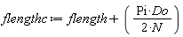 flengthc := flength+Pi*Do/(2*N)