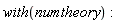 with(numtheory):