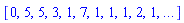 [0, 5, 5, 3, 1, 7, 1, 1, 1, 2, 1, `...`]