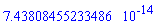 HFloat(7.438084552334859e-14)