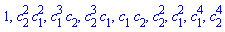 1, c[2]^2*c[1]^2, c[1]^3*c[2], c[2]^3*c[1], c[1]*c[2], c[2]^2, c[1]^2, c[1]^4, c[2]^4