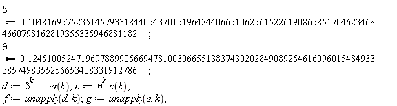 delta := .1048169575235145793318440543701519642440665106256152261908658517046234684660798162819355335946881182;