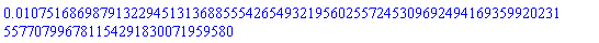 0.1075168698791322945131368855542654932195602557245309692494169359920231557707996781154291830071959580e-1