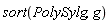 sort(PolySylg, g)