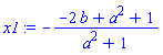 -(-2*b+a^2+1)/(a^2+1)