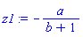-a/(b+1)