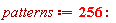 patterns := 256: