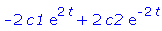 -2*c1*exp(2*t)+2*c2*exp(-2*t)