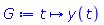 proc (t) options operator, arrow; y(t) end proc