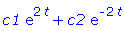 c1*exp(2*t)+c2*exp(-2*t)