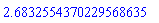 2.6832554370229568635