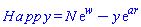 H*a*pp*y = N*exp(w)-y*exp(ar)