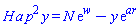 H*a*p^2*y = N*exp(w)-y*exp(ar)