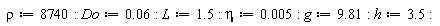 rho := 8740: