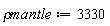 `&rho;mantle` := 3330