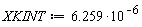 XKINT := 6.259*10^(-6)