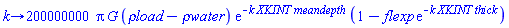 proc (k) options operator, arrow; 200000000*Pi*G*(`&rho;load`-`&rho;water`)*exp(-k*XKINT*meandepth)*(1-flexp*exp(-k*XKINT*thick)) end proc