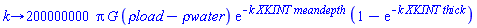 proc (k) options operator, arrow; 200000000*Pi*G*(`&rho;load`-`&rho;water`)*exp(-k*XKINT*meandepth)*(1-exp(-k*XKINT*thick)) end proc