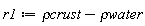 r1 := `&rho;crust`-`&rho;water`