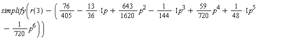 simplify(r(3)-76/405+(13/36*I)*p-(643/1620)*p^2+(1/144*I)*p^3-(59/720)*p^4-(1/48*I)*p^5+(1/720)*p^6)