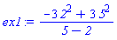 (-3*`2`^2+3*`5`^2)/(`5`-`2`)